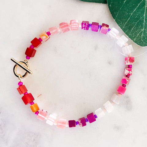 B-681 Ombre Beaded Bracelet