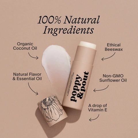 Island Coconut Lip Balm- Poppy & Pout
