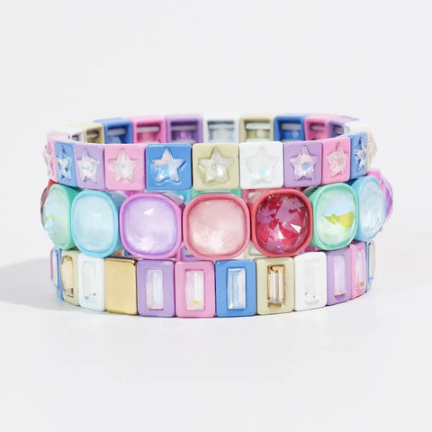 Tile Sparkle Pastel Stack
