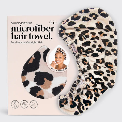 Quick Dry Hair Towel-Leopard