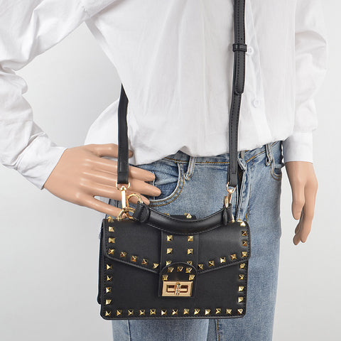 Studded Top Handle Bag