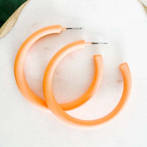 Enamel Hoops - Orange