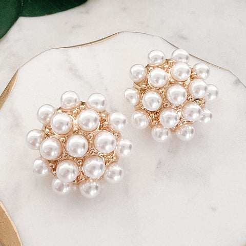 E-2294 Domed Pearl Stud