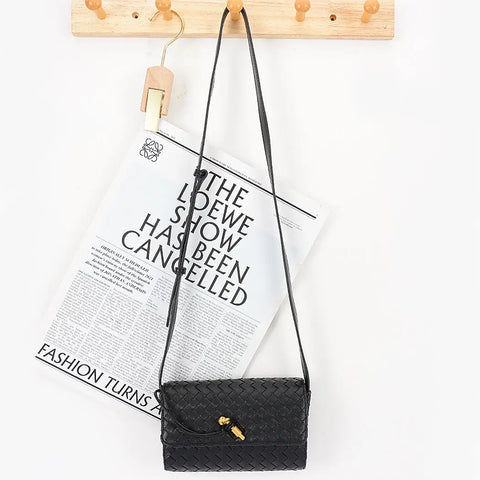 woven leather crossbody