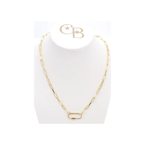 Ashley charm necklace with carabiner