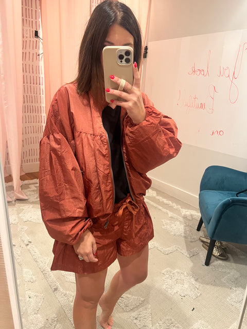 Meet Me at the Track Jacket - Rust