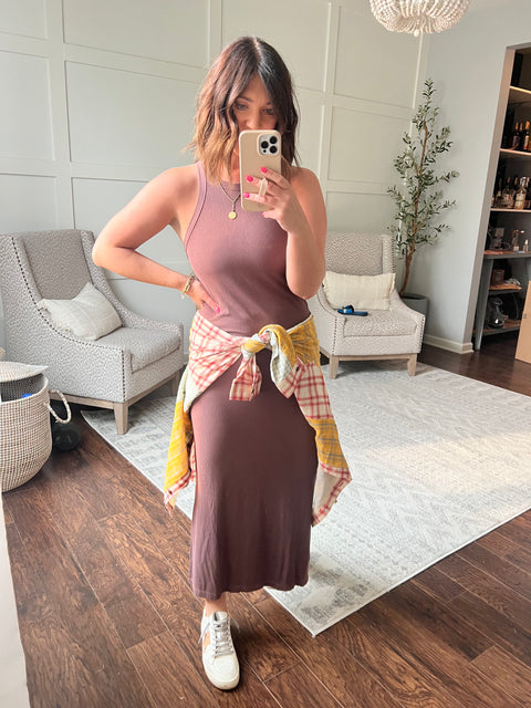 Simply the Best Dress - Brown