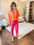 Hyperstretch Cropped Flares - Pink