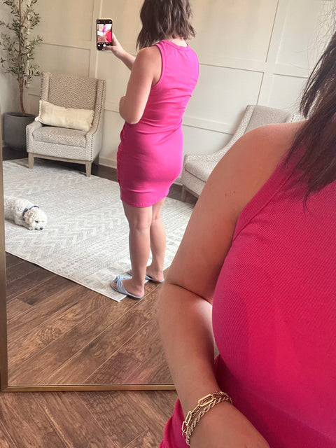 Taking Over Dress - Fuchsia