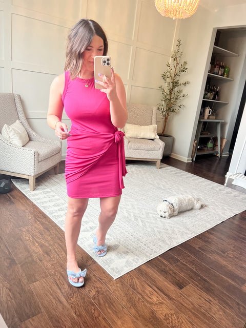 Taking Over Dress - Fuchsia