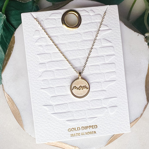 Mom Coin Necklace N-1399