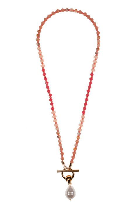 N-1904 resin beaded necklace