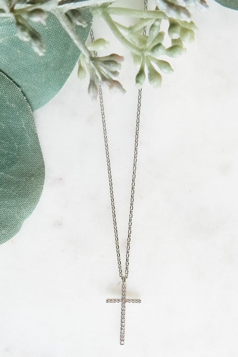 Pave Cross Necklace