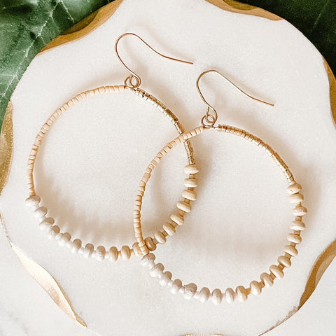 Wood Beaded Earrings