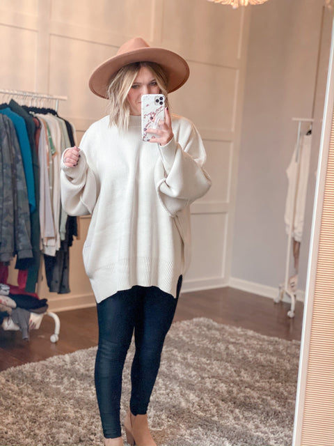 Living For Love Sweater - Bone