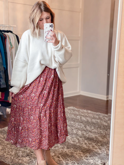 Living For Love Sweater - Bone